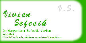 vivien sefcsik business card